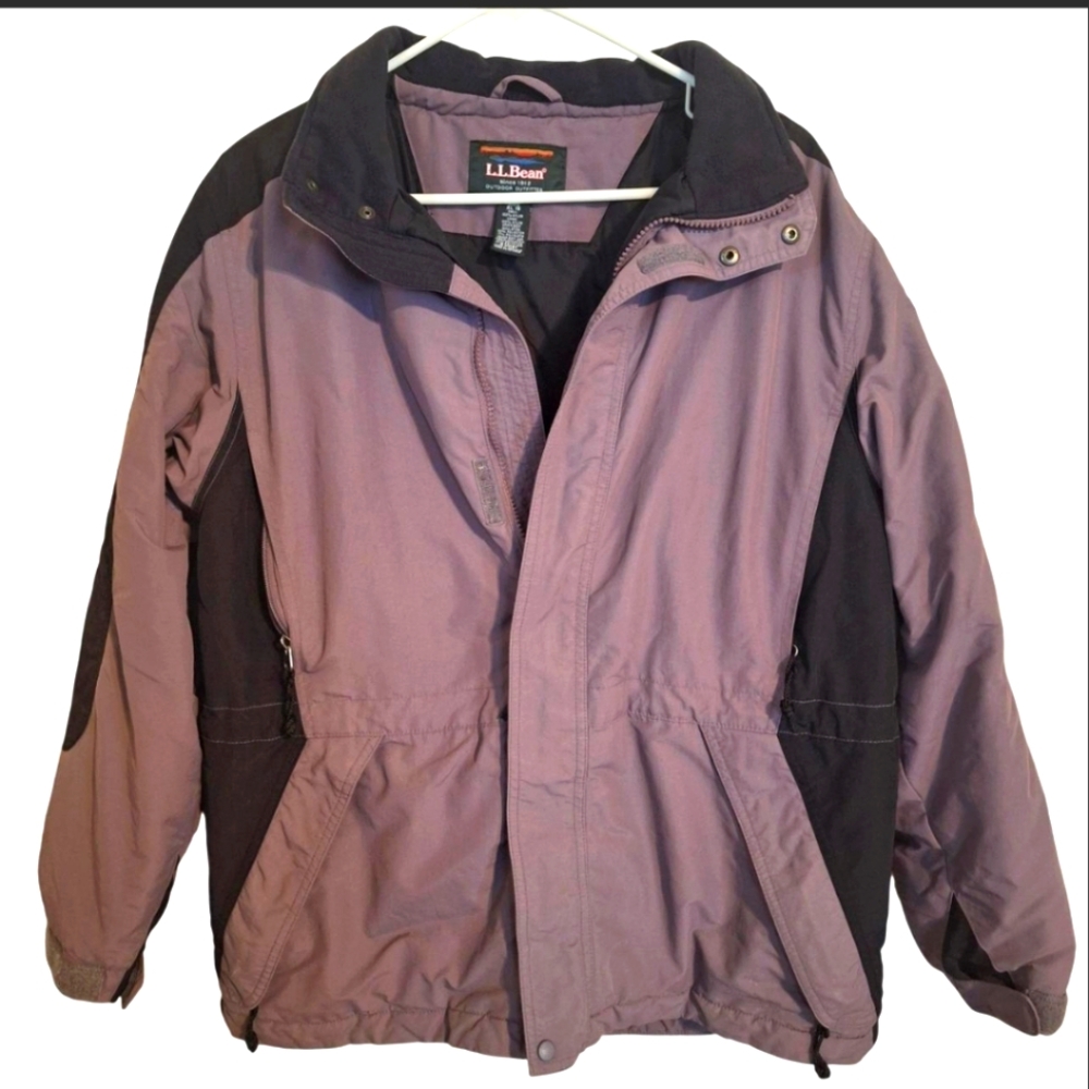 L.L. Bean Kids Outdoor Coat Insulated By Thinsulate Purple And Black EUC Size XL